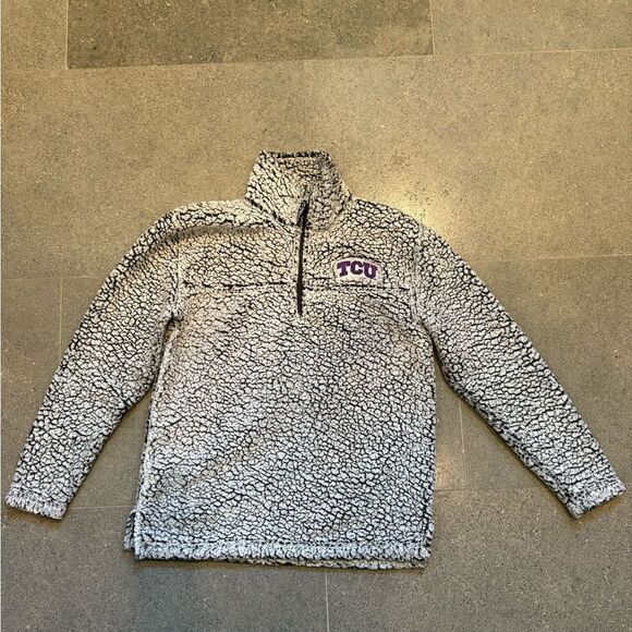 TCU Texas CHristian University Fleece Pullover Size XS Unisex Non Smoking - Picture 11 of 15